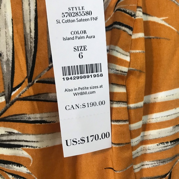 Palm-Print Midi Dress WHBM - Picture 2 of 6